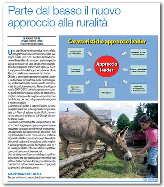 agricoltura SUPPLEMENTO n 39 Leader esperienze e prospettive in Emilia-Romagna c